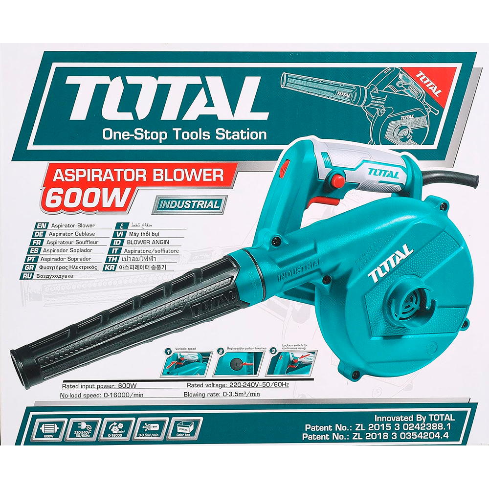 Sopladora Y Aspiradora 600w Industrial Marca Total Tools