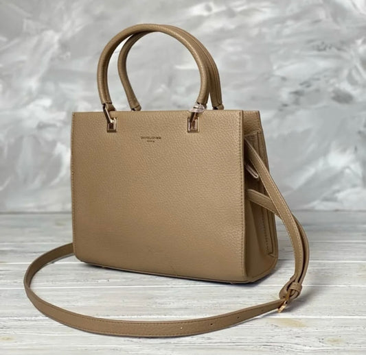 CARTERA ELEGANTE PEQUEÑA CON ASAS COLOR BEIGE