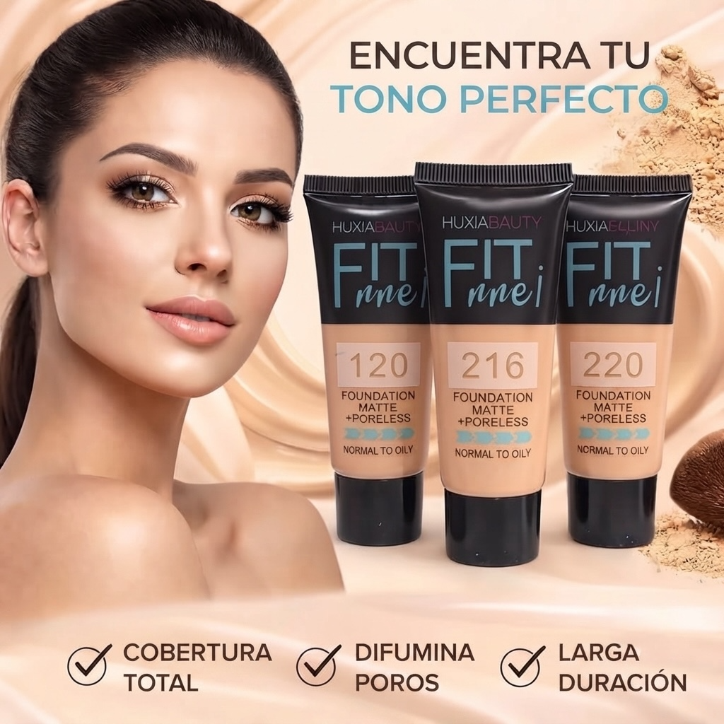 Base Maquillaje Huxia Beauty Fit Me Piel Grasa