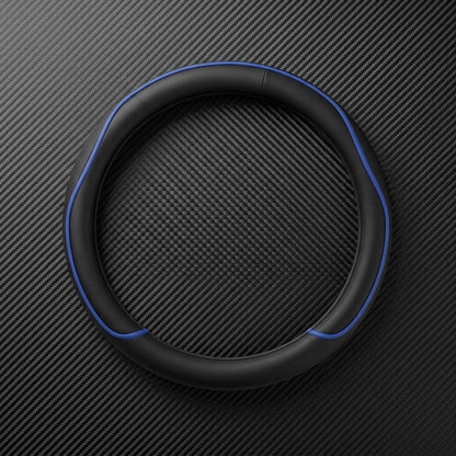 Forro de Volante Negro Con Relieve Azul Deluxe