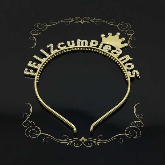 CINTILLOS DECORATIVOS FELIZ CUMPLEAÑOS PLASTICOS