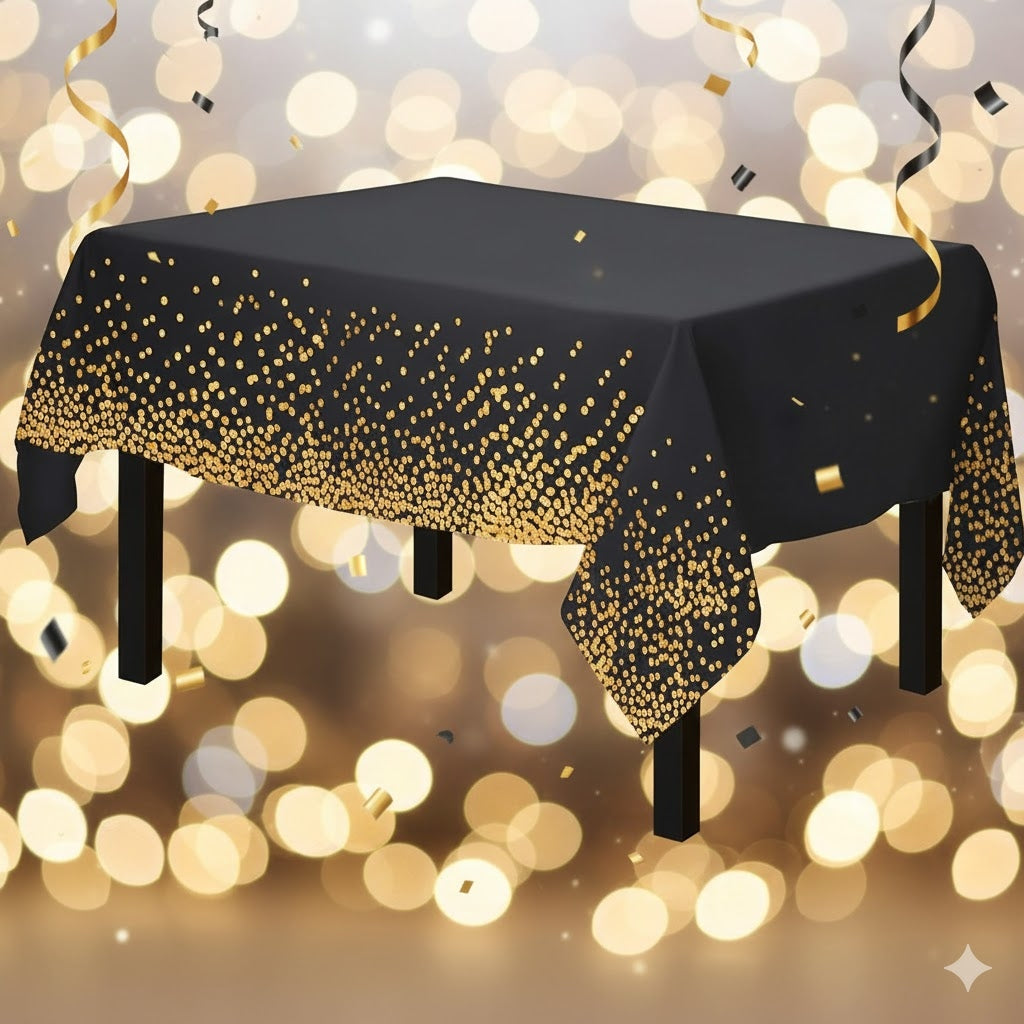 MANTEL PARA DECORACIONES CROMADOS CON LUNARES