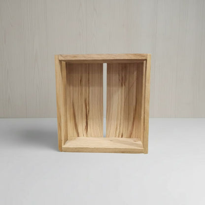 HUACAL DE PINO CRUDO 17x17x7cm ARREGLOS DECORACIONES