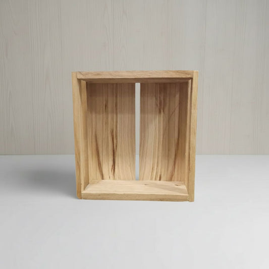 HUACAL DE PINO CRUDO 17x17x7cm ARREGLOS DECORACIONES