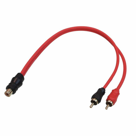 CABLE RCA Y COBRE CONEXIÓN 1 HEMBRA A 2 MACHOS 30CM