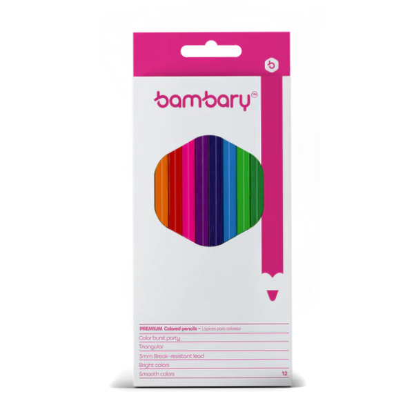 Lapices De Colores Triangulares De 12 Unidades 7 X 3 Mm