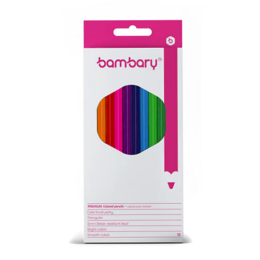 Lapices De Colores Triangulares De 12 Unidades 7 X 3 Mm