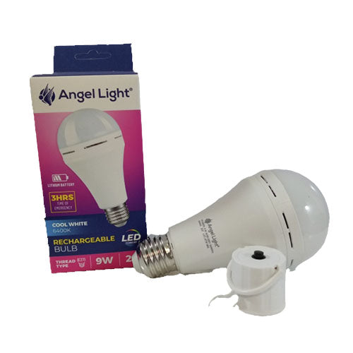 Bombillo Led Marca Ángel Light Recargable De Rosca 9w E27