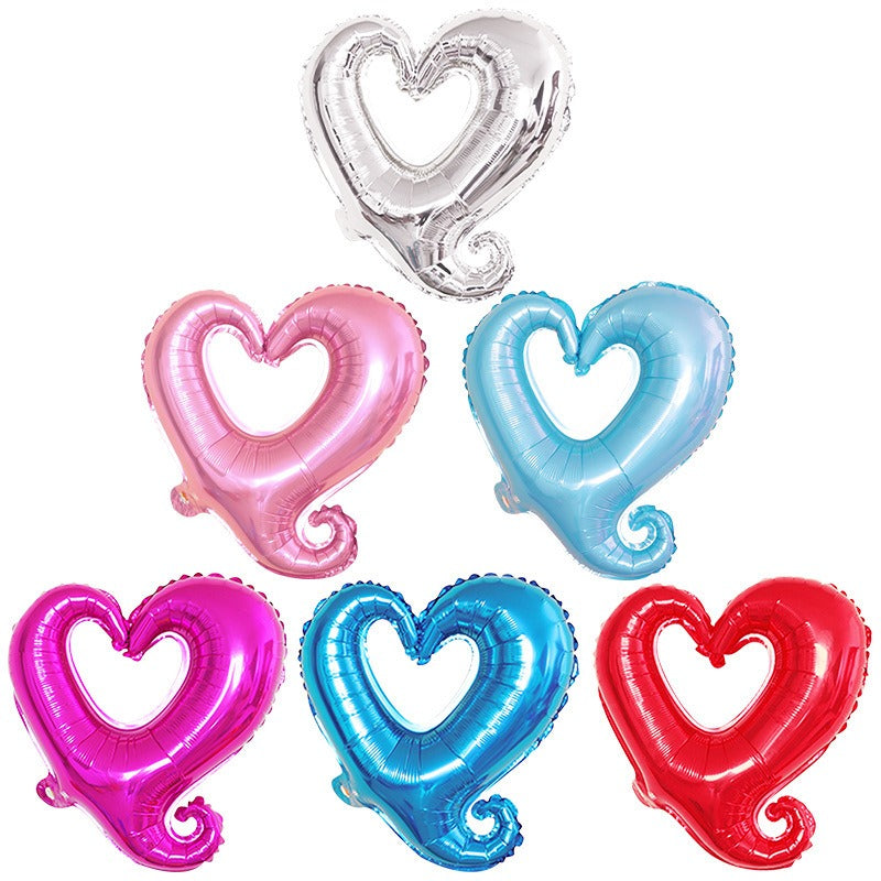GLOBO METALIZADO CORAZON CON HUECO 30 INCH