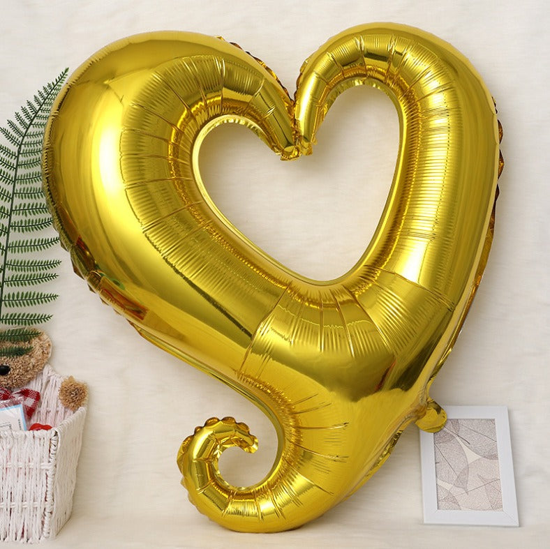 GLOBO METALIZADO CORAZON CON HUECO 30 INCH