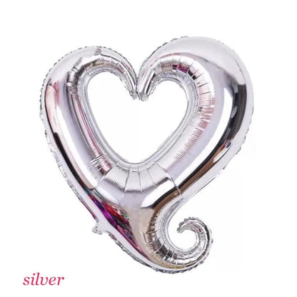 GLOBO METALIZADO CORAZON CON HUECO 30 INCH