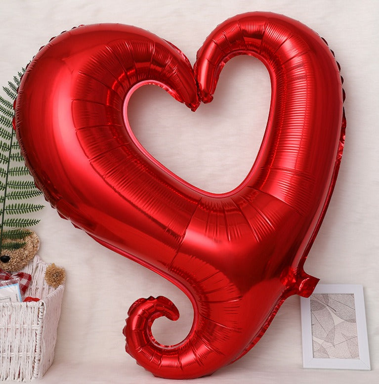 GLOBO METALIZADO CORAZON CON HUECO 30 INCH