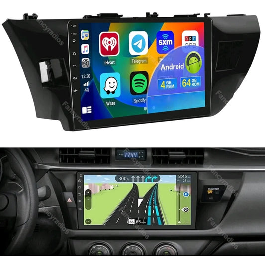 Reproductor Pantalla Android 10 Toyota Corolla 2014 4+64gb
