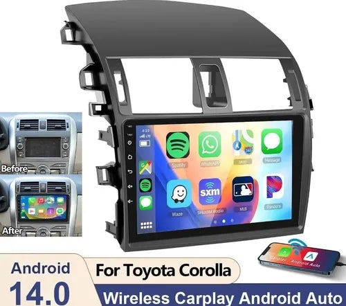 Reproductor Pantalla Android 9 Toyota Corolla 09/13 4+64gb