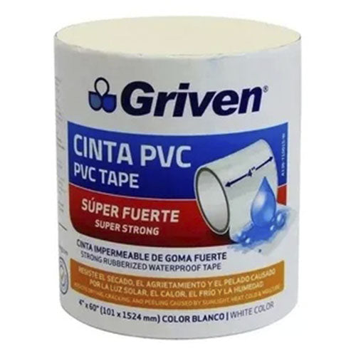 Cinta Pvc Griven Flextape Impermeable Negra Sellado Instantaneo