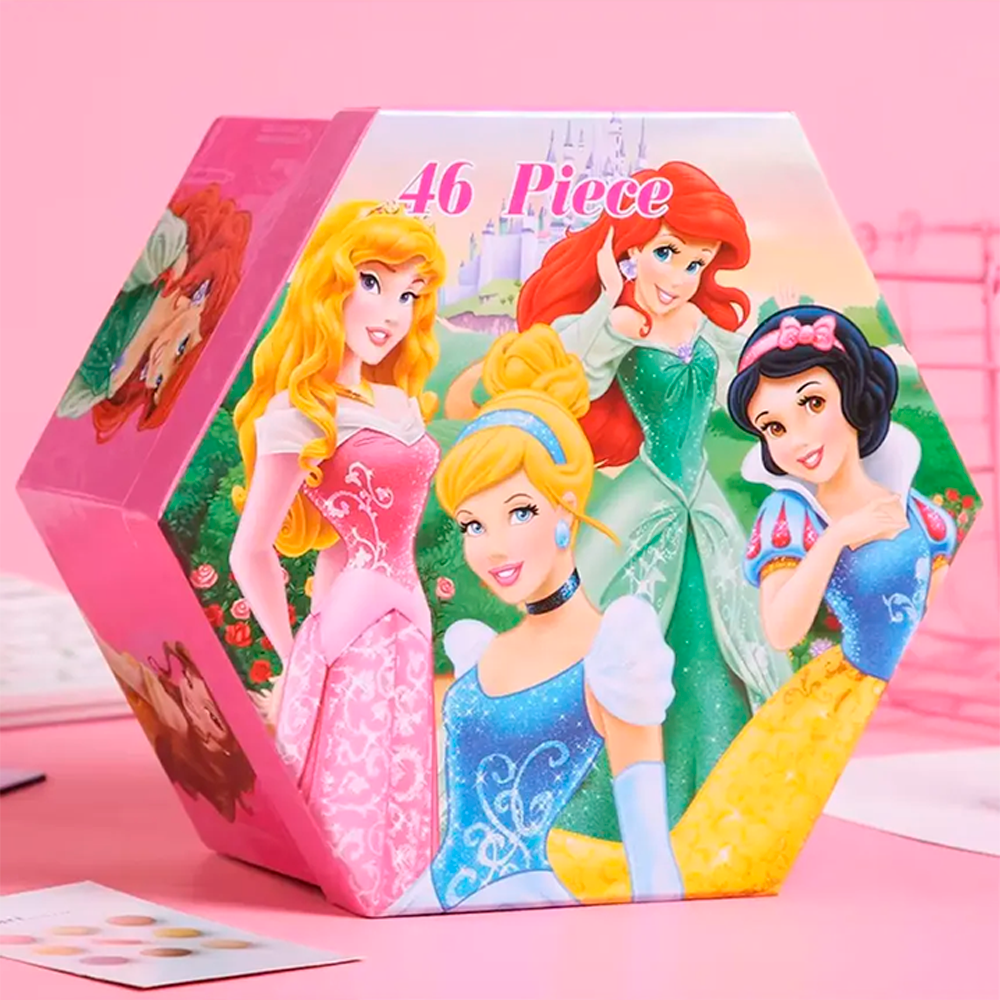 Set De Arte Hexagonal Para Niñas Con 46 Piezas Para Dibujar