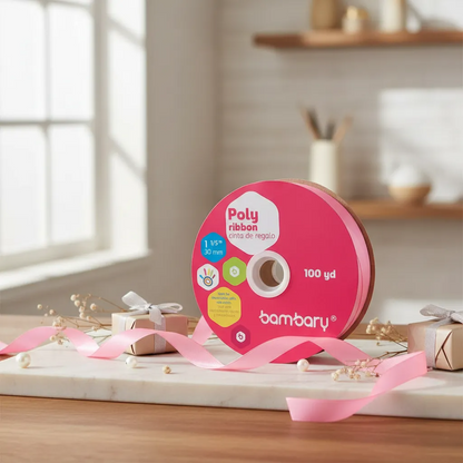 Cinta De Regalo De 30 Mm/100 Yardas Bambary