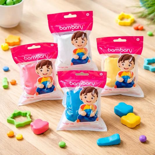 Masilla Moldeable De Colores Primarios De 40 Gramos Bambary