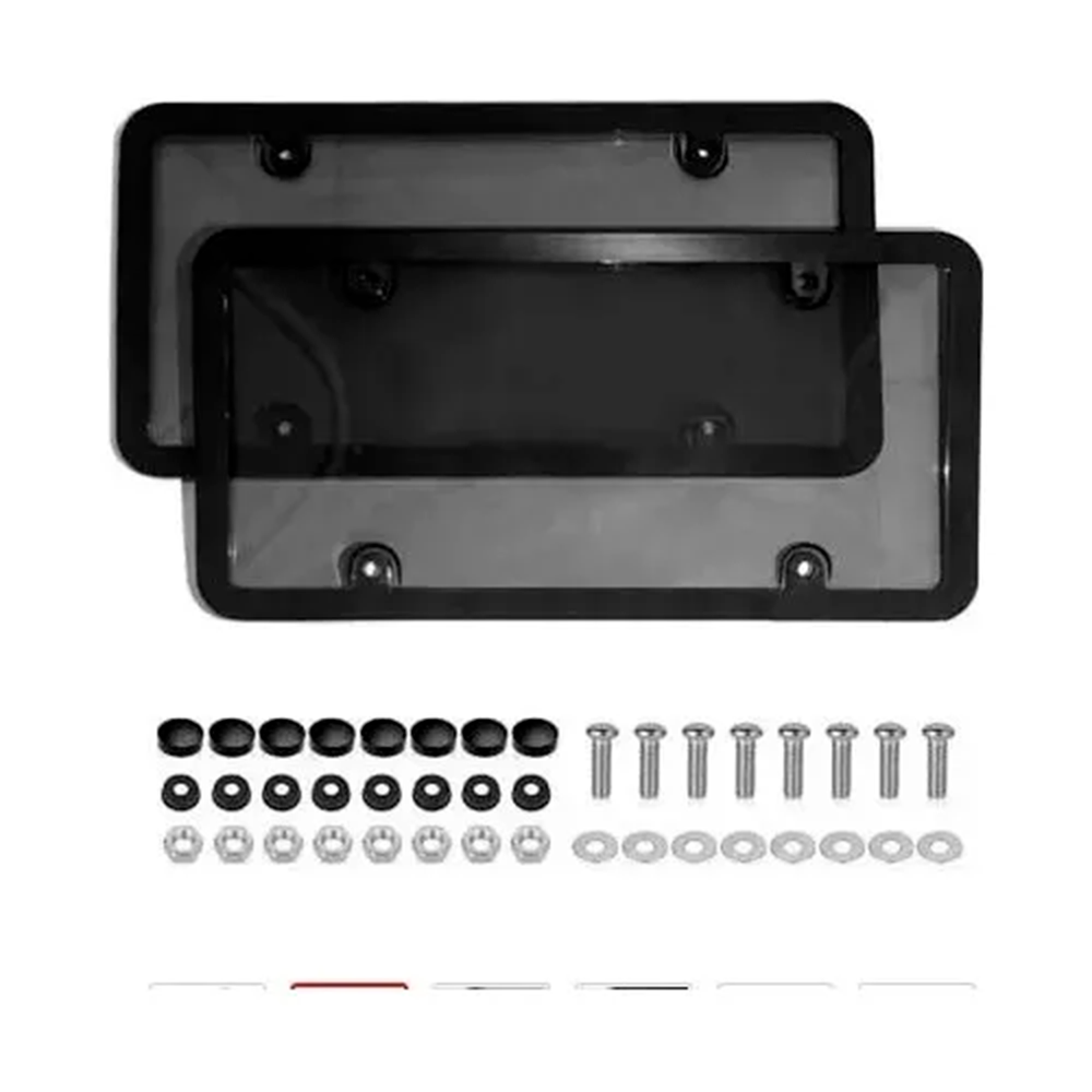 Cubre O Porta Placa Ahumado 5% Para Carro Universal Negro