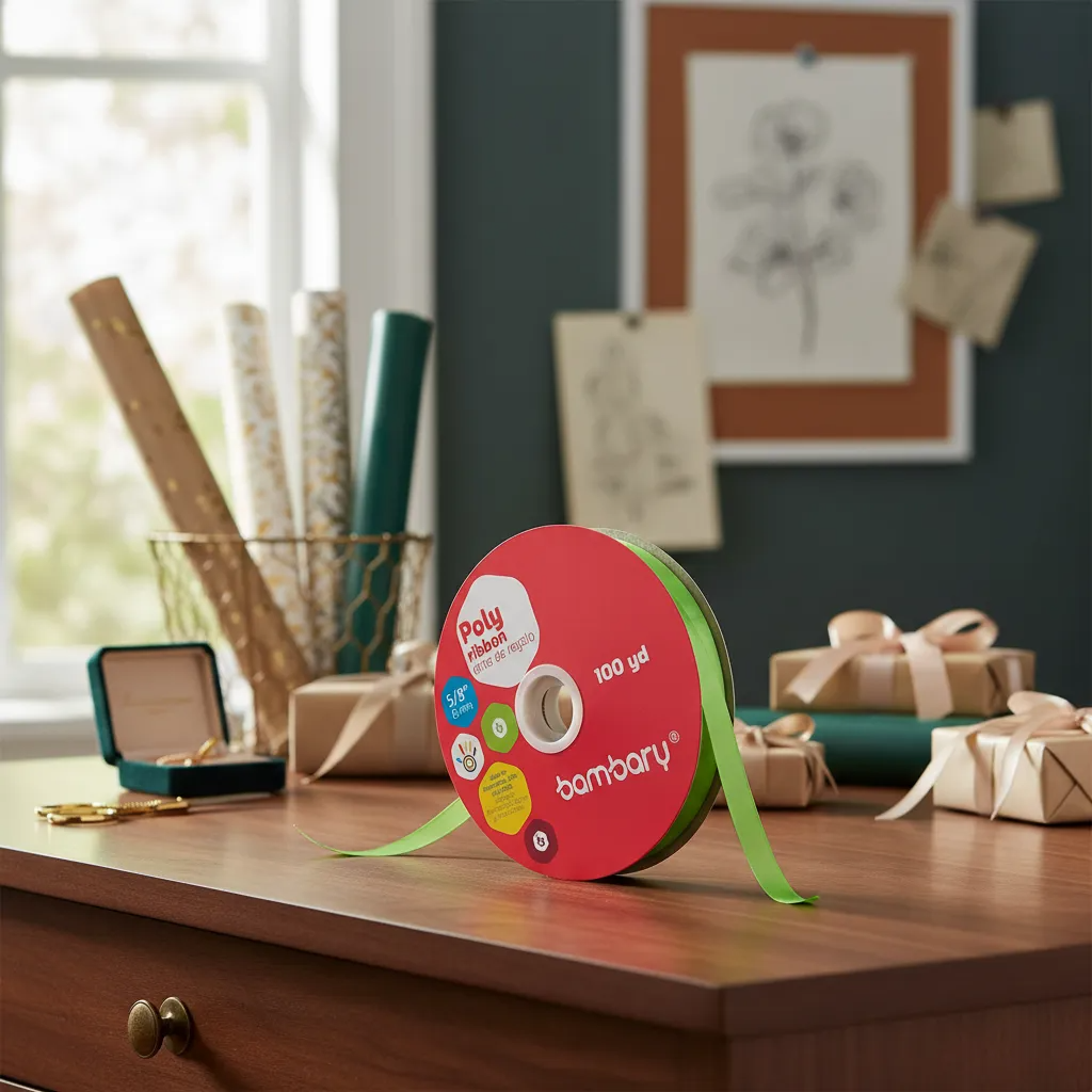 Cinta De Regalo De 15 Mm/100 Yardas Bambary