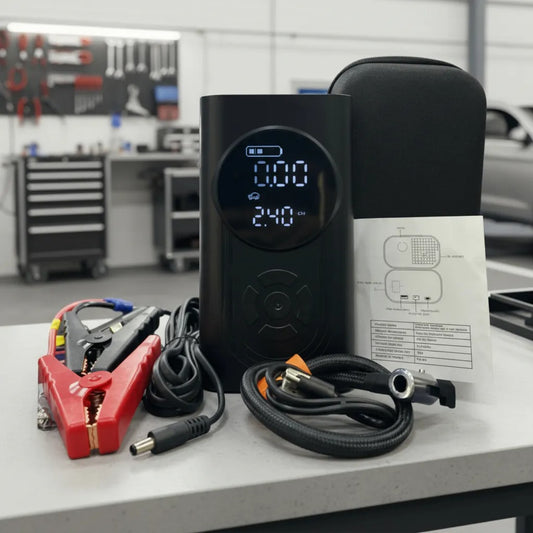 JUMPER ARRANCADOR Y COMPRESOR DE AIRE 12V- 8000 mAh