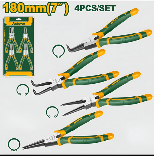 Juego De Pinzas 4 Pcs Saca Reten De 7 Pulgadas Marca Jadever