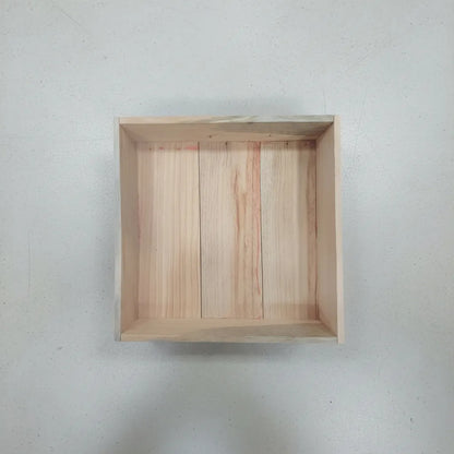 Caja De Pino Crudo 30x30x8cm Arreglos Decoraciones
