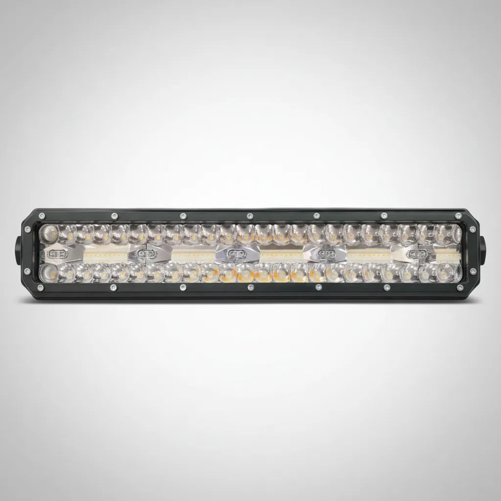 Barra Led De 20 Inches Dual Blanco/amarillo/strobe 12v/24v