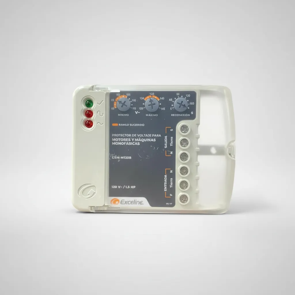 Protector De Voltaje 120v Motores Bombas Y Puerta Monofasico