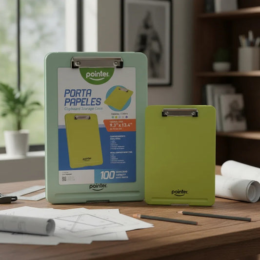 Tabla Porta Papeles Colores Pasteles Pointer De 23.7 X 34 Cm