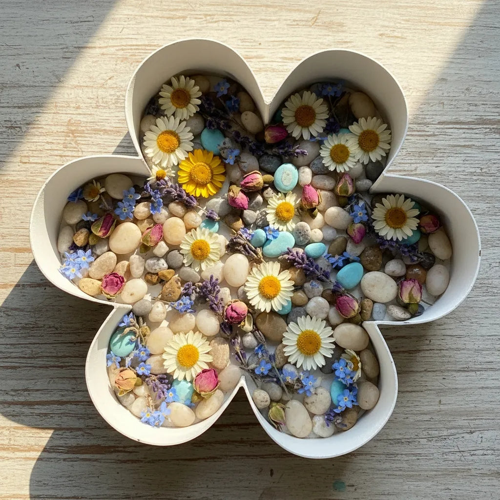 FLOR EN MADERA PARA ARREGLOS 25X25CM
