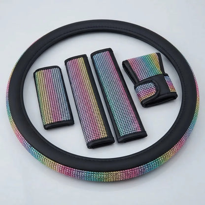 Kit Forro De Volante Bling Bling Negro Multicolor