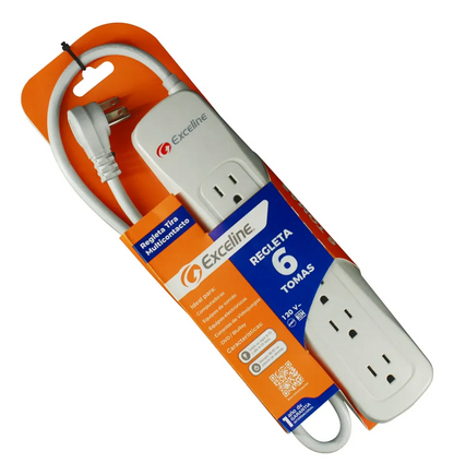 Regleta Multi Contacto Multitomas Con 6 Tomas De 110 Voltios