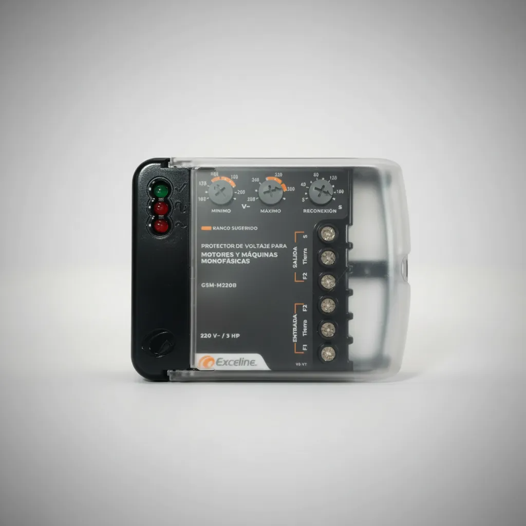 Protector De Voltaje 220v Motores/bombas/puertas Monofasico