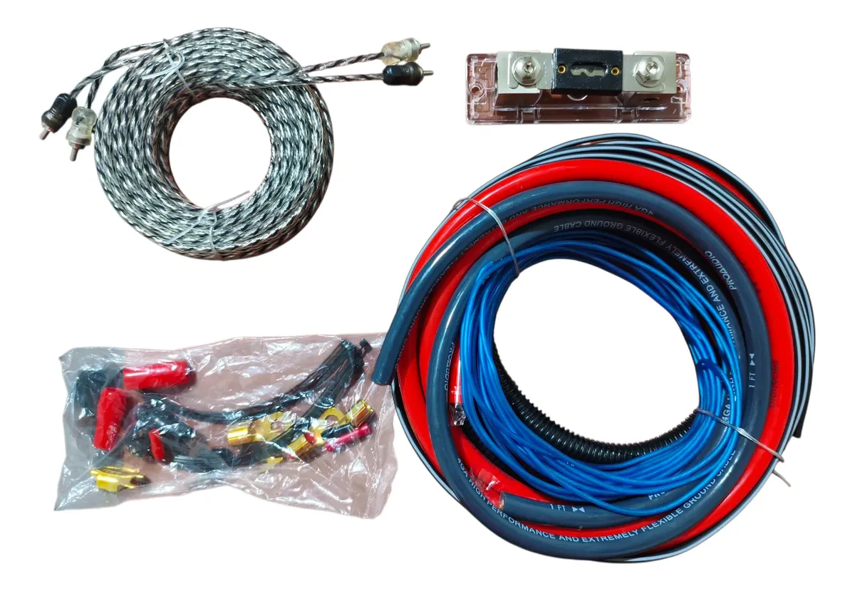 Kit De Instalacion De Sonido #4 Pro-kitc8 Para Amplificador