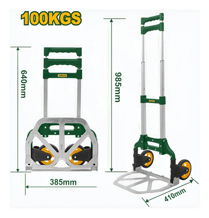Carrucha Plegable Portatil Jadever Con Soporte De 100kg