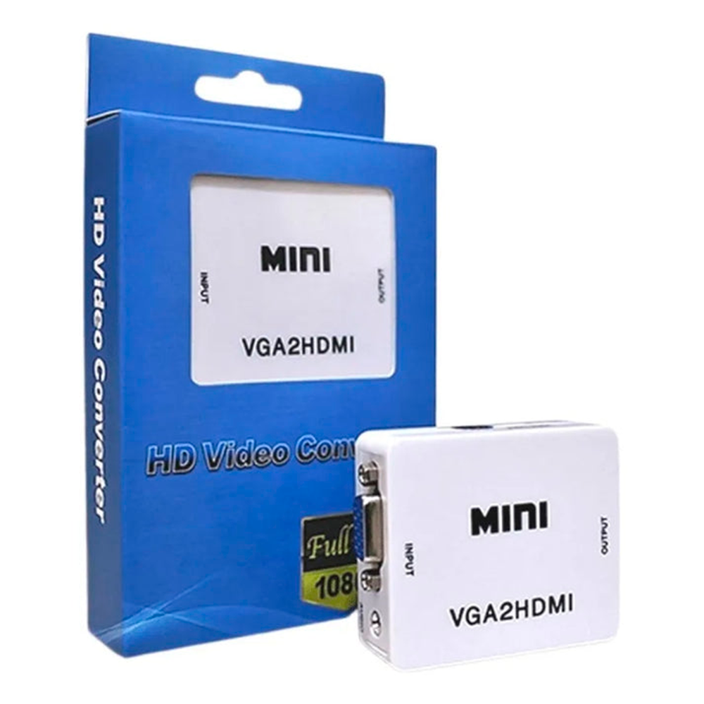 Mini Convertidor Vga A Hdmi 1080p Full Hd Audio Video Tv Pc