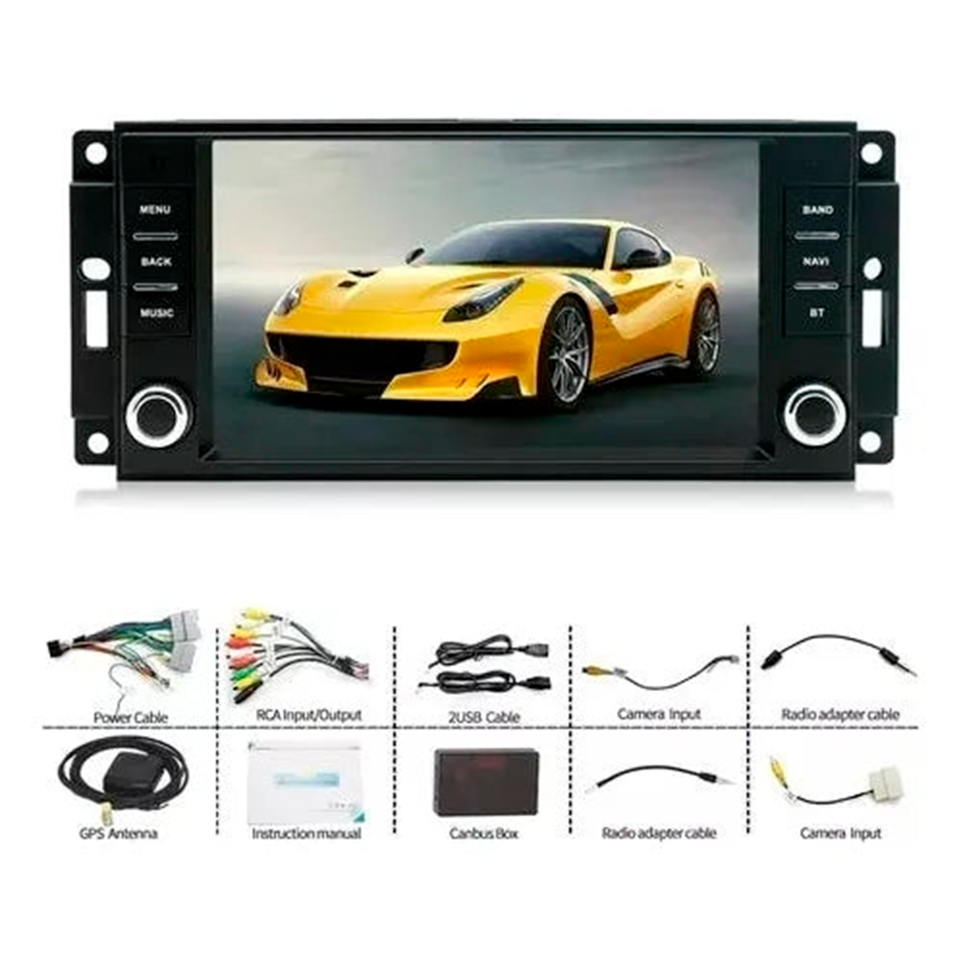 Reproductor Bt Android 13 Jeep 2+32 Gb Y Cámara De Retroceso