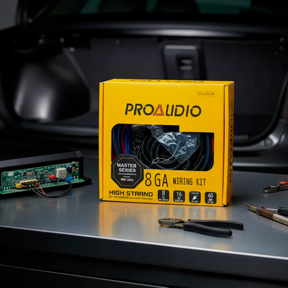 Kit De Instalacion De Sonido #8 Pro-kitc8 Para Amplificador