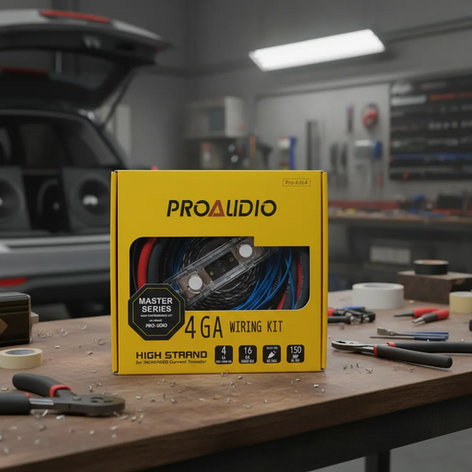 Kit De Instalacion De Sonido #4 Pro-kitc8 Para Amplificador