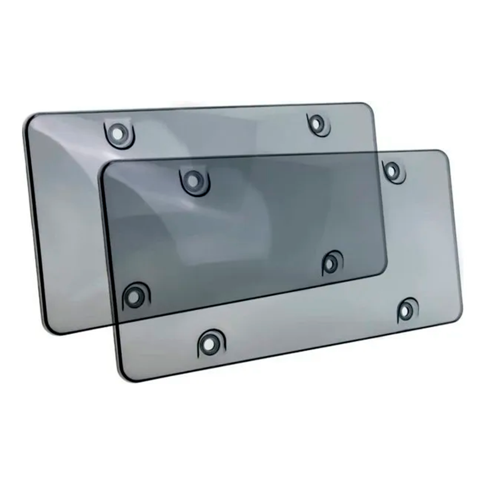 Cubre O Porta Placa Ahumado 5% Para Carro Universal Negro