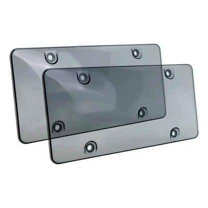 Cubre O Porta Placa Ahumado 5% Para Carro Universal Negro