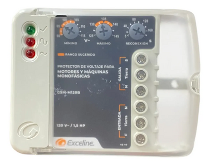 Protector De Voltaje 120v Motores Bombas Y Puerta Monofasico