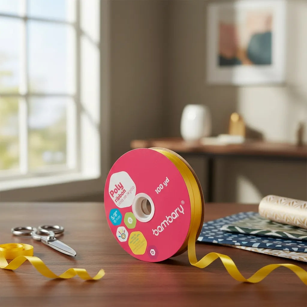 Cinta De Regalo De 15 Mm/100 Yardas Bambary