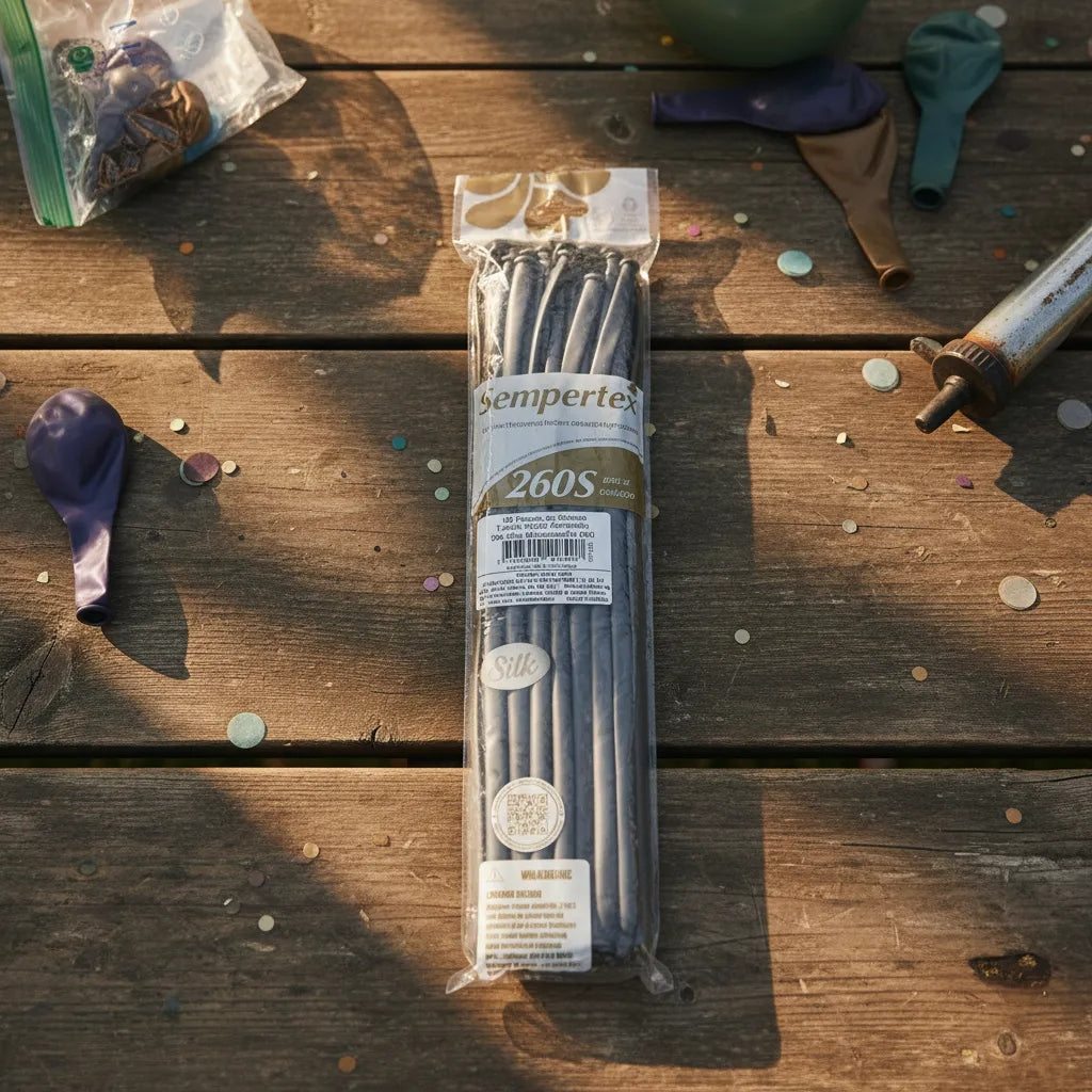 GLOBOS CROMADO TUBITO TWISTER 160Q R11 - R12 SEMPERTEX 50 PIEZAS