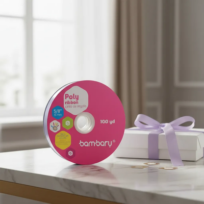 Cinta De Regalo De 15 Mm/100 Yardas Bambary