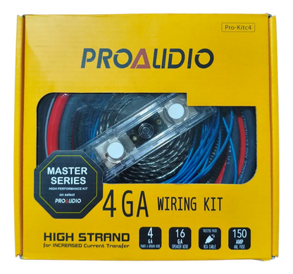 Kit De Instalacion De Sonido #4 Pro-kitc8 Para Amplificador