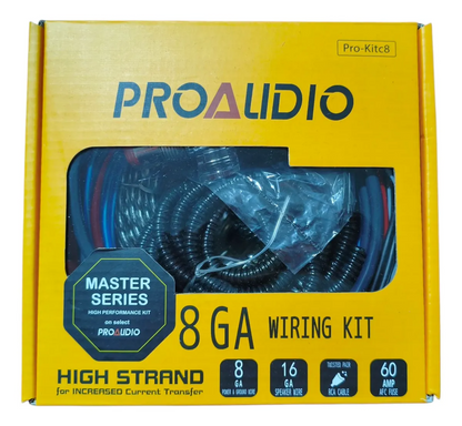 Kit De Instalacion De Sonido #8 Pro-kitc8 Para Amplificador