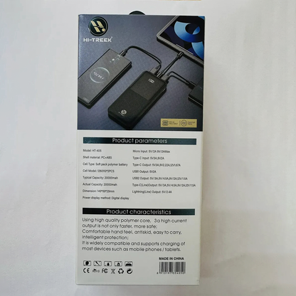 Powerbank Carga Rapida Hi-treek 20.000 Mah Lighthing Tipo C