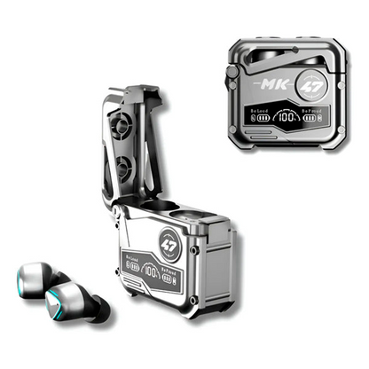 Audifonos Inalambricos Mk47 Bluetooth Plateado In-ear 5.4